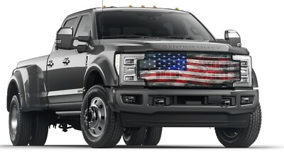 GrilleAdz  2017-2019 FORD SUPER DUTY SERIES OLD GLORY Bug Screen BS-902-24-OG