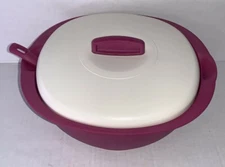 Tupperware Legacy Serving Bowl with Ladle Server 7.5 Cup /1.8L New Dark Hot Pink