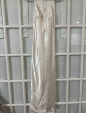 Victoria's Secret Long Night Gown Bridal Lingerie Beaded Satin Wedding Medium