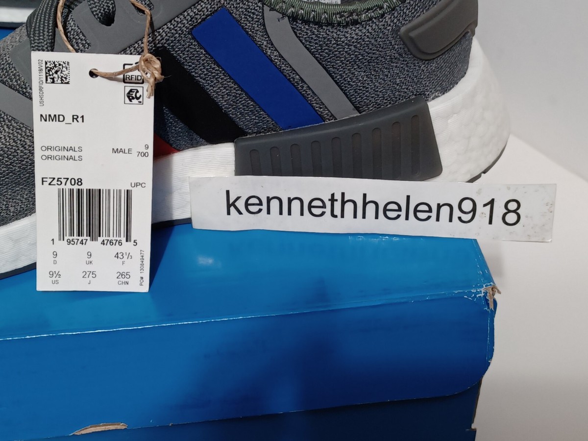 NEW ADIDAS ORIGINALS NMD R1 SHOES FZ5708 GREY MENS SIZE 8.5