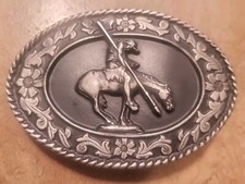 1985 Warrior on Horse End of the Trail Siskiyou Belt Buckle/M7