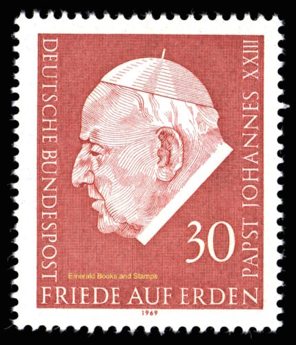 EBS Alemania 1969 - Papa Juan XXIII - Michel 609 - Estampillada sin montar o nunca montada** - Imagen 1 de 1