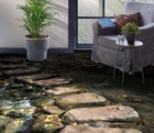 3D Stone Leaves FZ2973 Floor WallPaper Murals Epoxy Floor Print Decal UK Amy