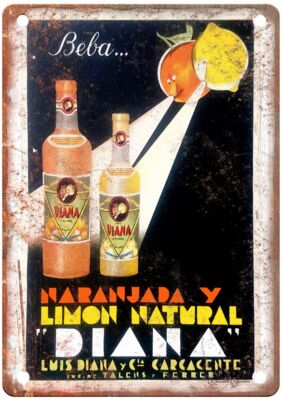 1930s Vintage Liquor Poster Retro Look Reproduction Metal Sign E537