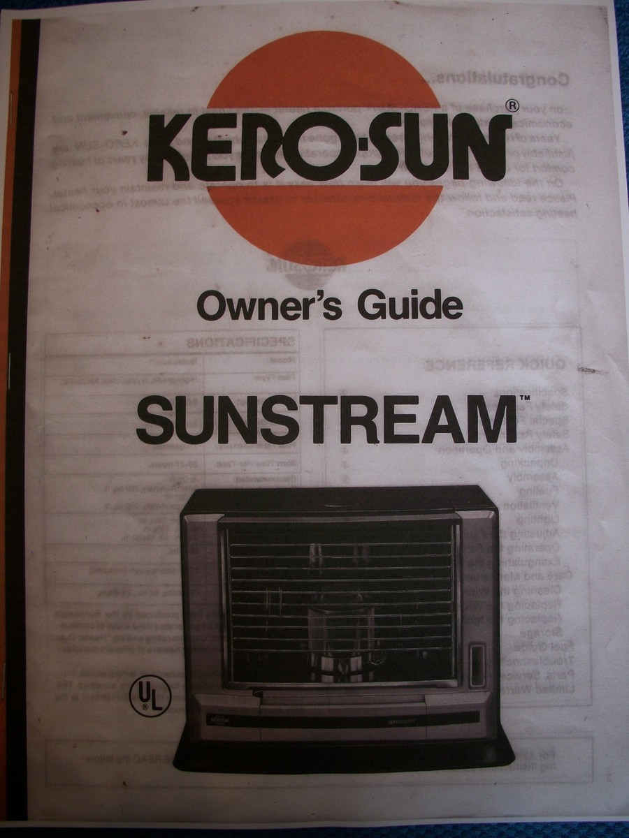 KERO-SUN SUNSTREAM - Owners/Parts Manual | eBay