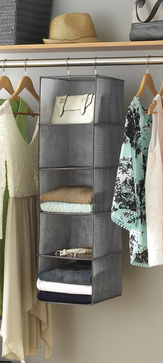 Whitmor Closet Hanging Accessory Shelves 5 Open Sweater Shelves