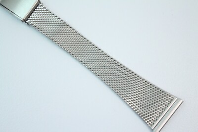 LeMod Edelstahl Milanaise Uhrenarmband 18mm Meshband Silber