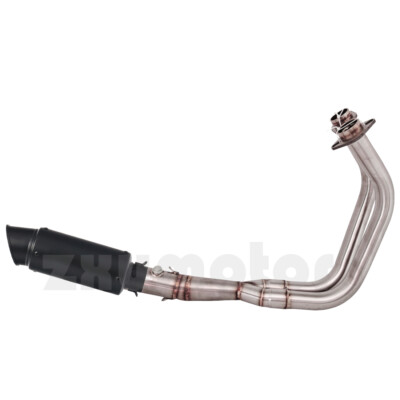 Front Pipe Header Exhaust Black Muffler For Kawasaki Vulcan S 650 VN650 EN650