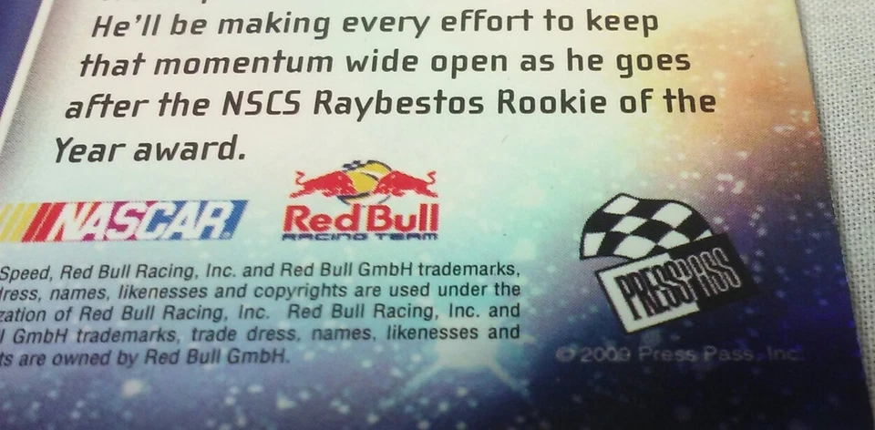 Scott Speed Gold Autograph Rookie 2009 Press Pass Eclipse Card Ecliptic Path - Image 4 of 4