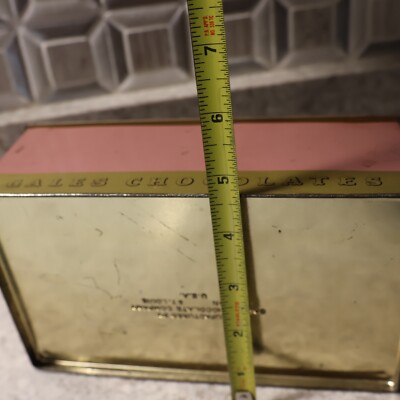 Vintage Gales Chocolate Co. Tin, Circa 1960's, Pink & Gold With