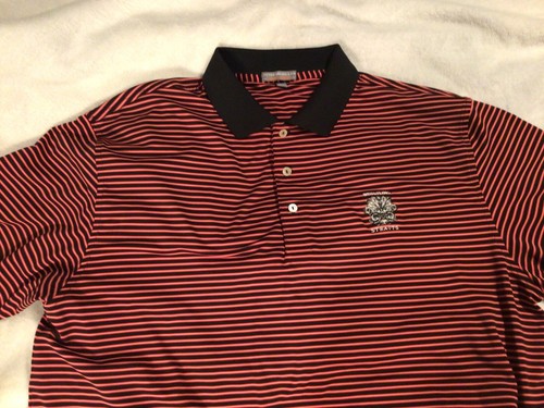 Camisa de golf PETER MILLAR para hombre manga corta a rayas en L WHISTLING STRAITS verano. - Imagen 3 de 4