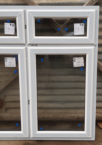 New Upvc Window White Double Glazed 1320 mm x 1320 mm/1350 mm with sill/ - Picture 3 of 17