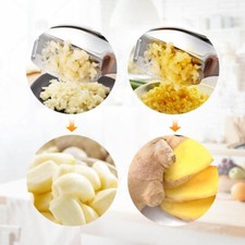 Stainless Steel Garlic Press Crusher Manual Rocking Mincer Squeezer Kitchen Tool