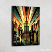 New York City Wall Art Print NYC Decor Vintage Art Deco Framed Prints