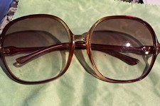 Women's Vintage TORTOISE Oversized Unusual Shape Sunglasses MADE in FRANCE