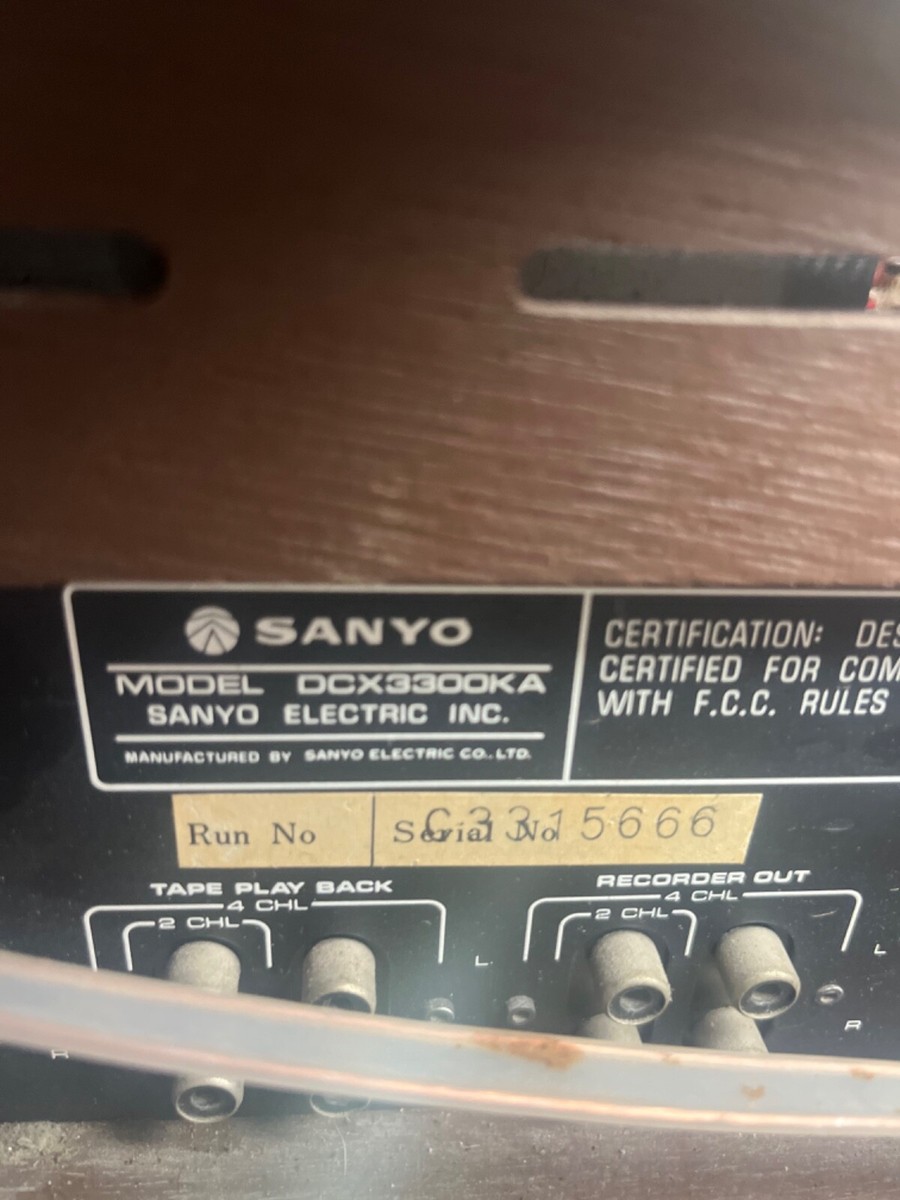 Vintage Sanyo dcx3300KA tape deck 4 channel quadraphonic | eBay