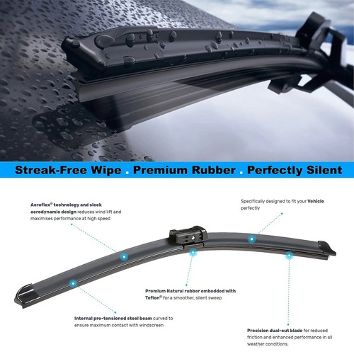Wiper Blades for Toyota Land Cruiser 100 Series Rear Tailgate 1998 - 2007 -Front - Picture 4 of 8