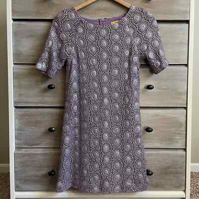 Alice + Olivia Purple Metallic Silver Eyelet Lace Overlay Mini Dress, XS,  Small | eBay