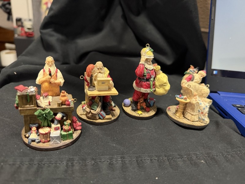 Rockwell"s Celebration Of Santa-Set Of 4 Ornaments-Norman Rockwell Gallery