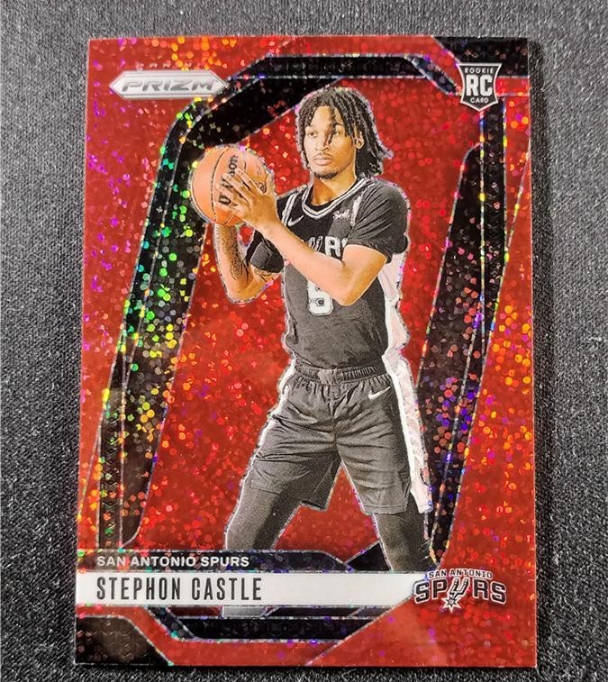 2024-25 Panini Prizm Stephon Castle #234 RC Red Sparkle