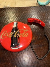 Vintage Coca-Cola Button Wall Mount Phone Landline Telephone