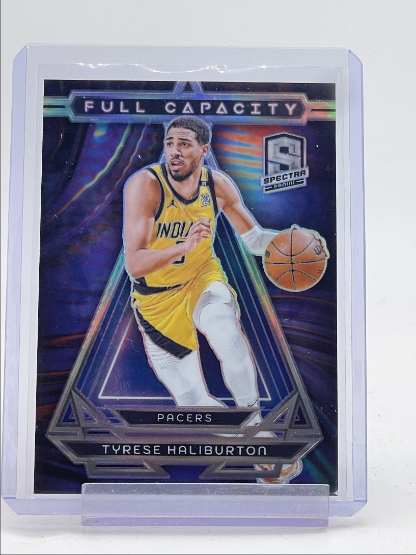 TYRESE HALIBURTON 2023-24 SPECTRA FULL CAPACITY SILVER PRIZM PACERS Q4255