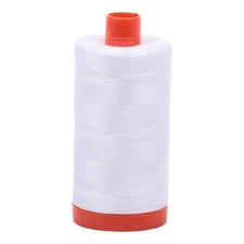 2024 Mako Cotton Thread Solid 50wt 1422yds White
