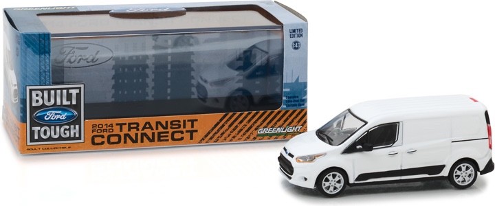 GreenLight 1:43 Scale 2014 Ford Transit Connect Die-Cast Model Car - White (Collector Edition) - View #8