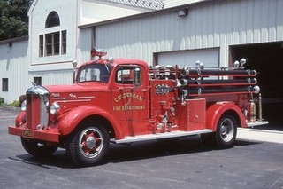 Coldenham NY 1953 Mack Pumper Fire Apparatus Slide