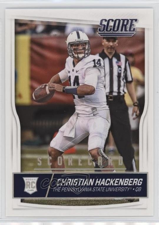2016 Score Rookies Scorecard Christian Hackenberg #334 Rookie RC 0c2