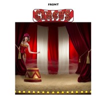 Circus Backdrop with Header circus party standees