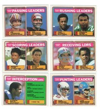 1983 Topps Football League Leaders 6 card subset
