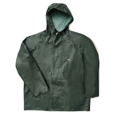 HELLY HANSEN 70300_490-L Rain Jacket with Hood,Green,L 8AX23