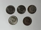Lot of 5 Kennedy Half Dollars 1964 1967 1972(?) 1973 1999 Conditions Vary Bundle