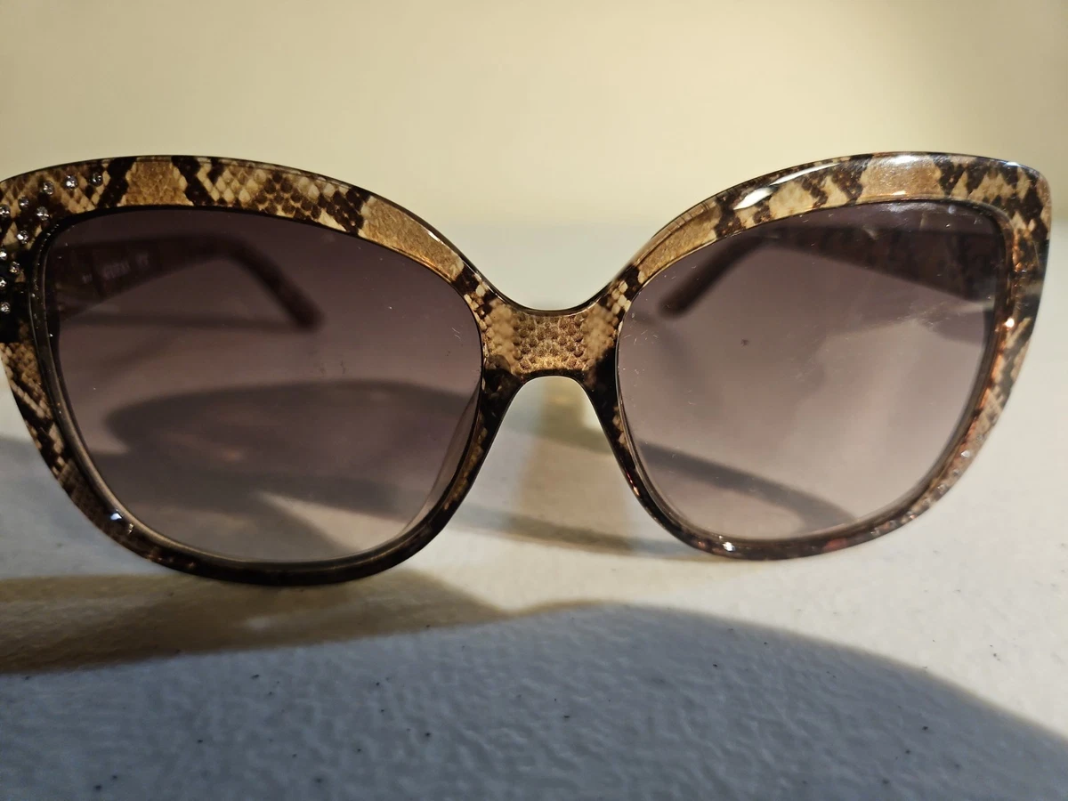 GUESS Rhinestone Butterfly Cat Eye Sunglasses NWT Gradient Guess Rimless Butterfly Sunglasses Rose Gold Metal Frame  main image 2