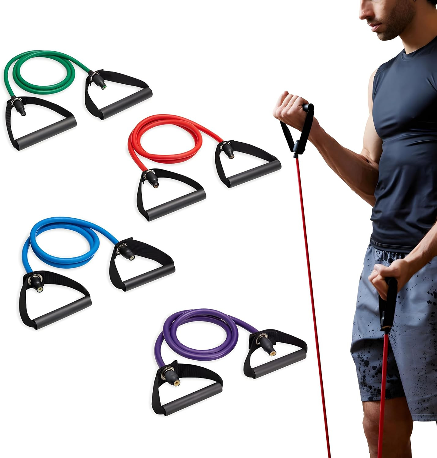 With Handles &ndash; All Exercise Cords Sold Separately With
