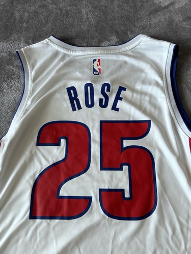 Fanatics Detroit Pistons Derrick Rose #25 NBA Jersey Men’s Size Large White - Photo 7/9