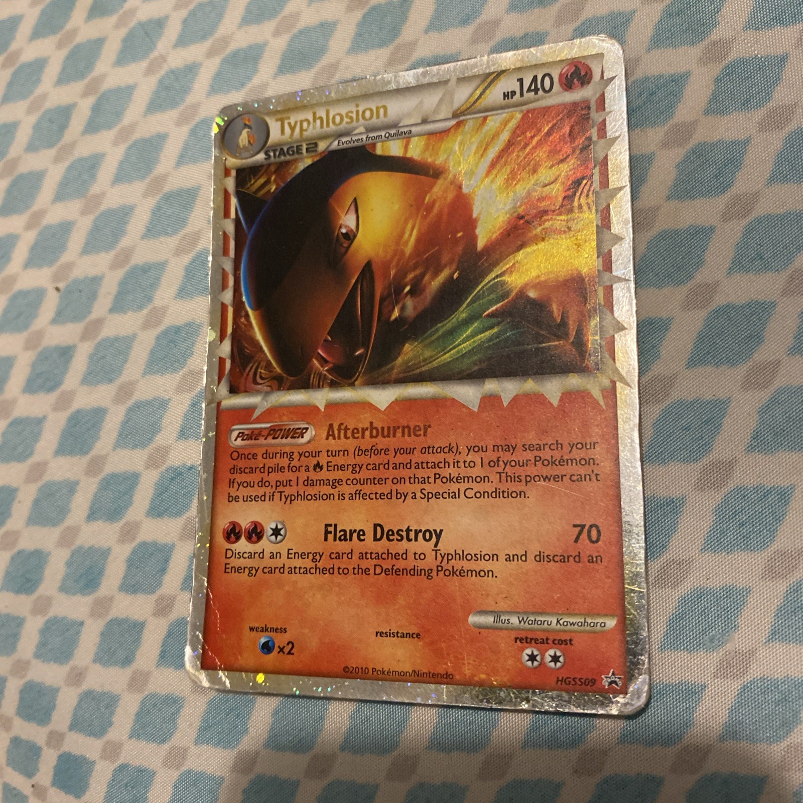 2010 Pokemon TCG Typhlosion (Prime) HGSS09 Hgss Black Star Promo Card Damaged