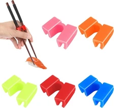Reusable Chopsticks Helpers, Mabor 5 Pcs Training Hinges Colourful 