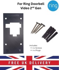 Ring Video Doorbell 2nd Gen - Replacement Mounting Plate/Bracket with Fixings