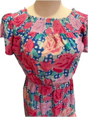 Vineyard Vines Kentucky Derby Dress 145th Pink Roses Derby Day Size 4 Flowy  | eBay