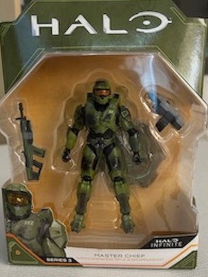Halo Master Chief Action Figure With Commando Rifle & Grappleshot Series 3 w/box