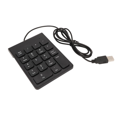 Wired Number Pad 18 Keys Ergonomic USB Plug And Play Quiet Typing Mini Numeri FY - Afbeelding 3 van 33