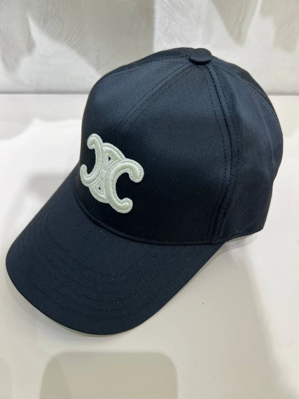 Celine — Celine Triomphe Baseball Cap Hat Black