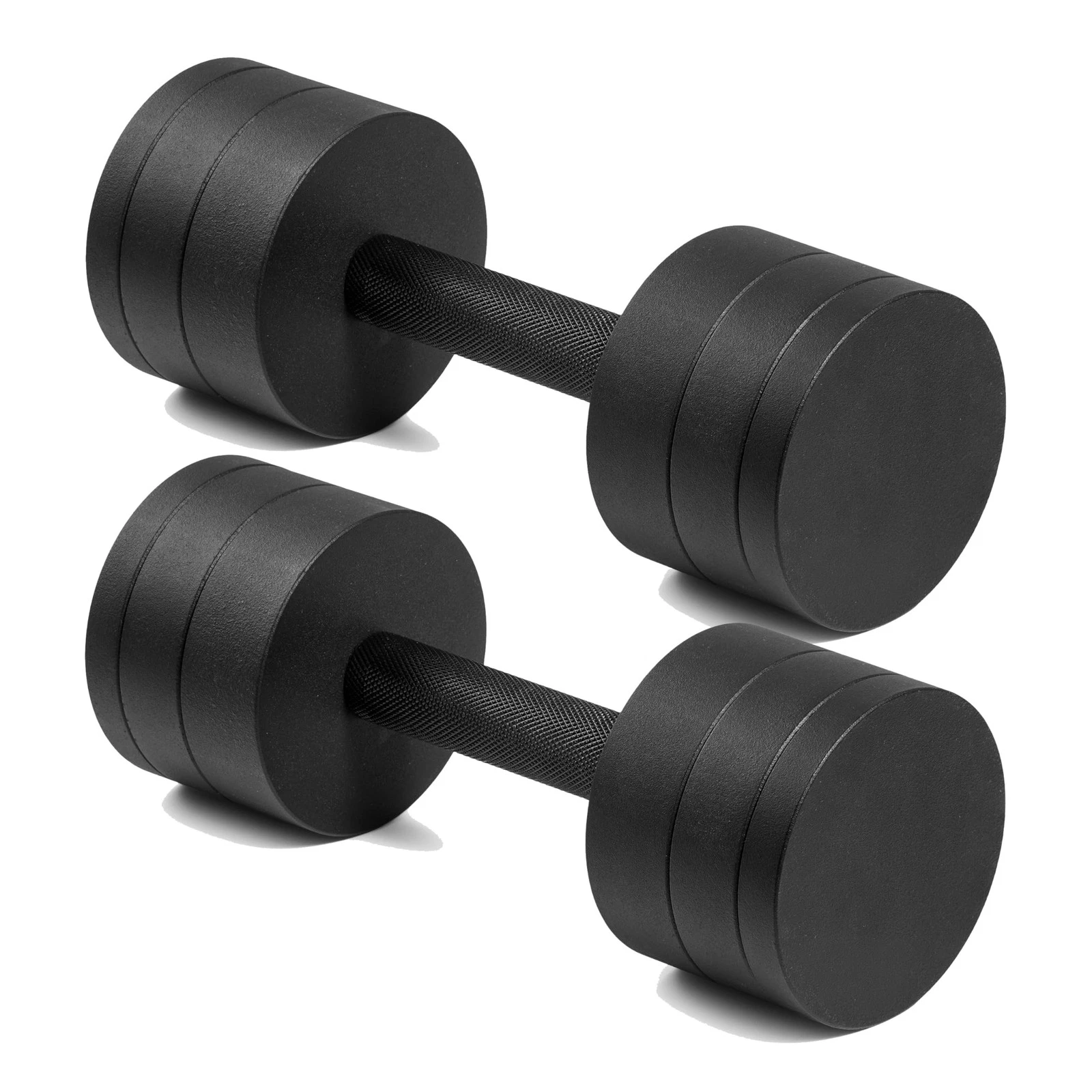 15 lb Adjustable Dumbbell – Compact Cast Iron Weight with Black Handle - Pair