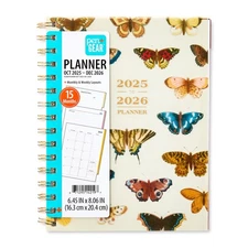 Pen+Gear 15-Month Monthly Planner, Butterfly Oct 2025-Dec 2026 6.45x8.06in
