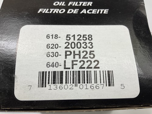 (6) Auto Extra 618-51258 Engine Oil Filter - Picture 3 of 3
