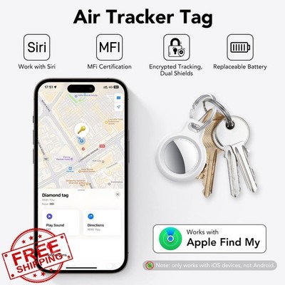 QCOQ Bluetooth Tracker Tags 16 Pack White - Apple Find My Compatible