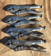 Lot of (4) Vintage Petersen Dewitt Vise Grip 5WR Locking Pliers USA (A)