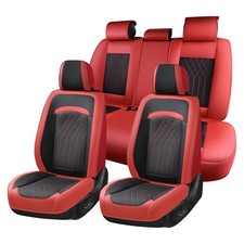 FLORICH Seat Covers Full Set, Leather Seat Covers for Cars, Car Seat Protector W